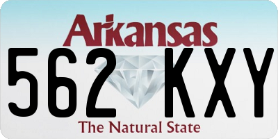 AR license plate 562KXY