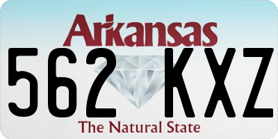 AR license plate 562KXZ