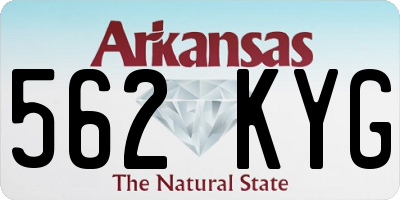AR license plate 562KYG
