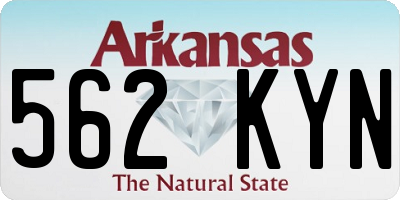 AR license plate 562KYN