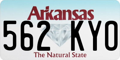 AR license plate 562KYO