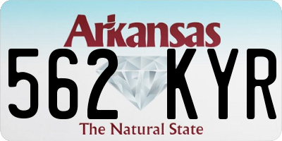 AR license plate 562KYR