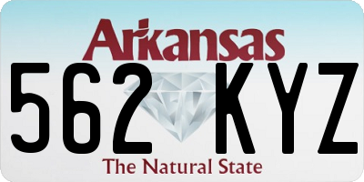 AR license plate 562KYZ