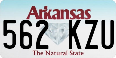 AR license plate 562KZU