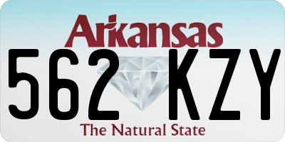 AR license plate 562KZY