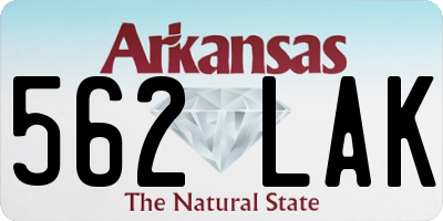 AR license plate 562LAK
