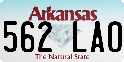 AR license plate 562LAO