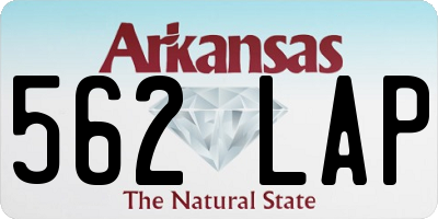 AR license plate 562LAP