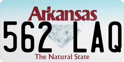 AR license plate 562LAQ