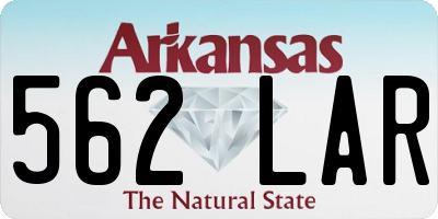 AR license plate 562LAR