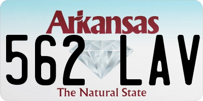 AR license plate 562LAV