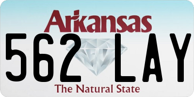 AR license plate 562LAY