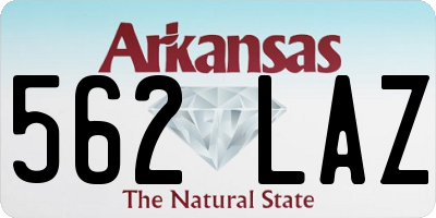 AR license plate 562LAZ