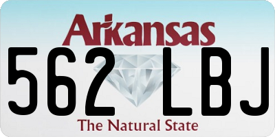 AR license plate 562LBJ