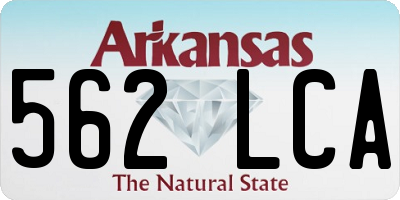 AR license plate 562LCA