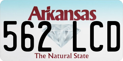 AR license plate 562LCD