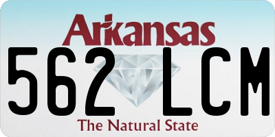 AR license plate 562LCM