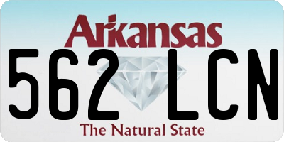 AR license plate 562LCN