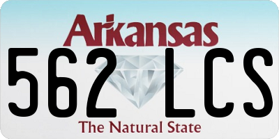 AR license plate 562LCS