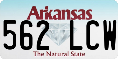 AR license plate 562LCW