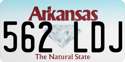 AR license plate 562LDJ
