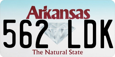 AR license plate 562LDK