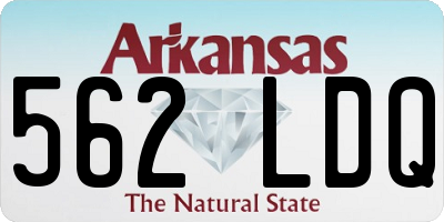 AR license plate 562LDQ