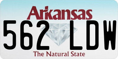 AR license plate 562LDW
