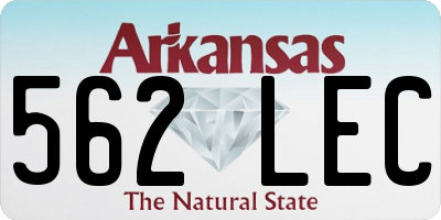 AR license plate 562LEC