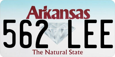 AR license plate 562LEE
