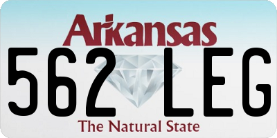AR license plate 562LEG