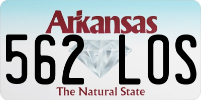 AR license plate 562LOS