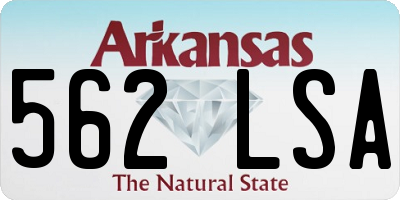 AR license plate 562LSA