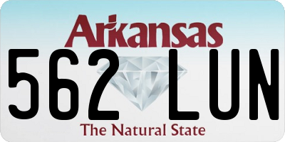 AR license plate 562LUN