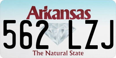 AR license plate 562LZJ