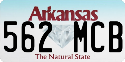 AR license plate 562MCB