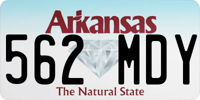AR license plate 562MDY