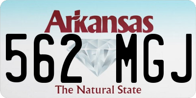 AR license plate 562MGJ