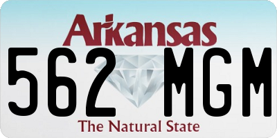 AR license plate 562MGM