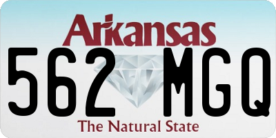 AR license plate 562MGQ