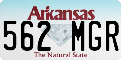 AR license plate 562MGR