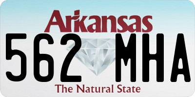 AR license plate 562MHA