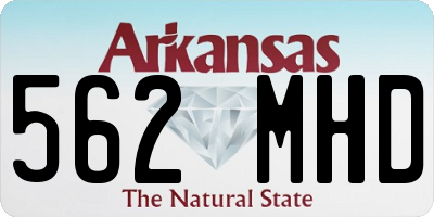 AR license plate 562MHD
