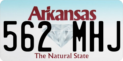 AR license plate 562MHJ