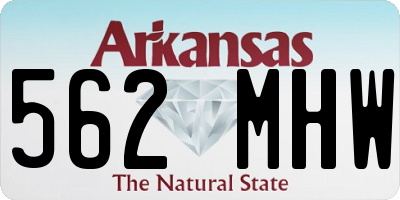 AR license plate 562MHW