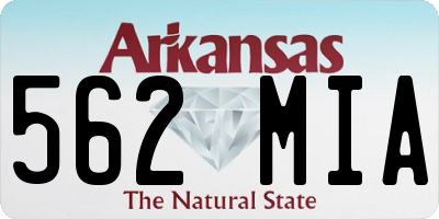 AR license plate 562MIA