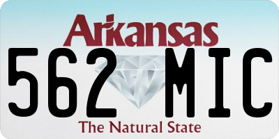 AR license plate 562MIC