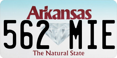 AR license plate 562MIE