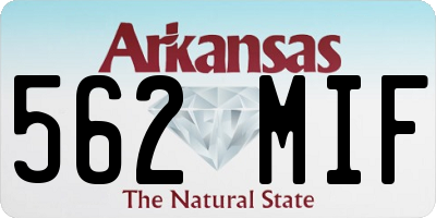 AR license plate 562MIF