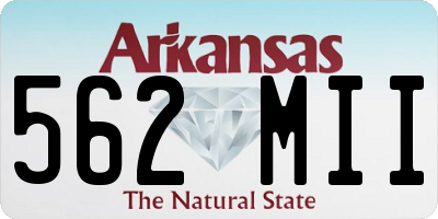 AR license plate 562MII
